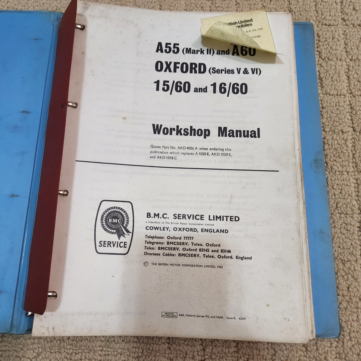 Austin A55 Mk. II & A60 Cambridge Workshop Manual 1960s - photo 2