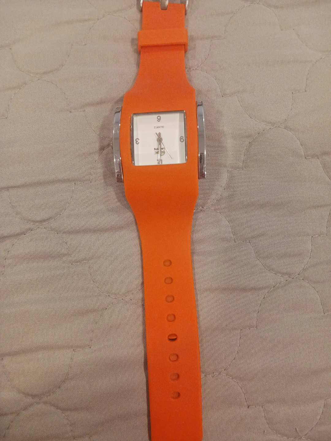 Lacoste Orange Silicone Quartz Watch