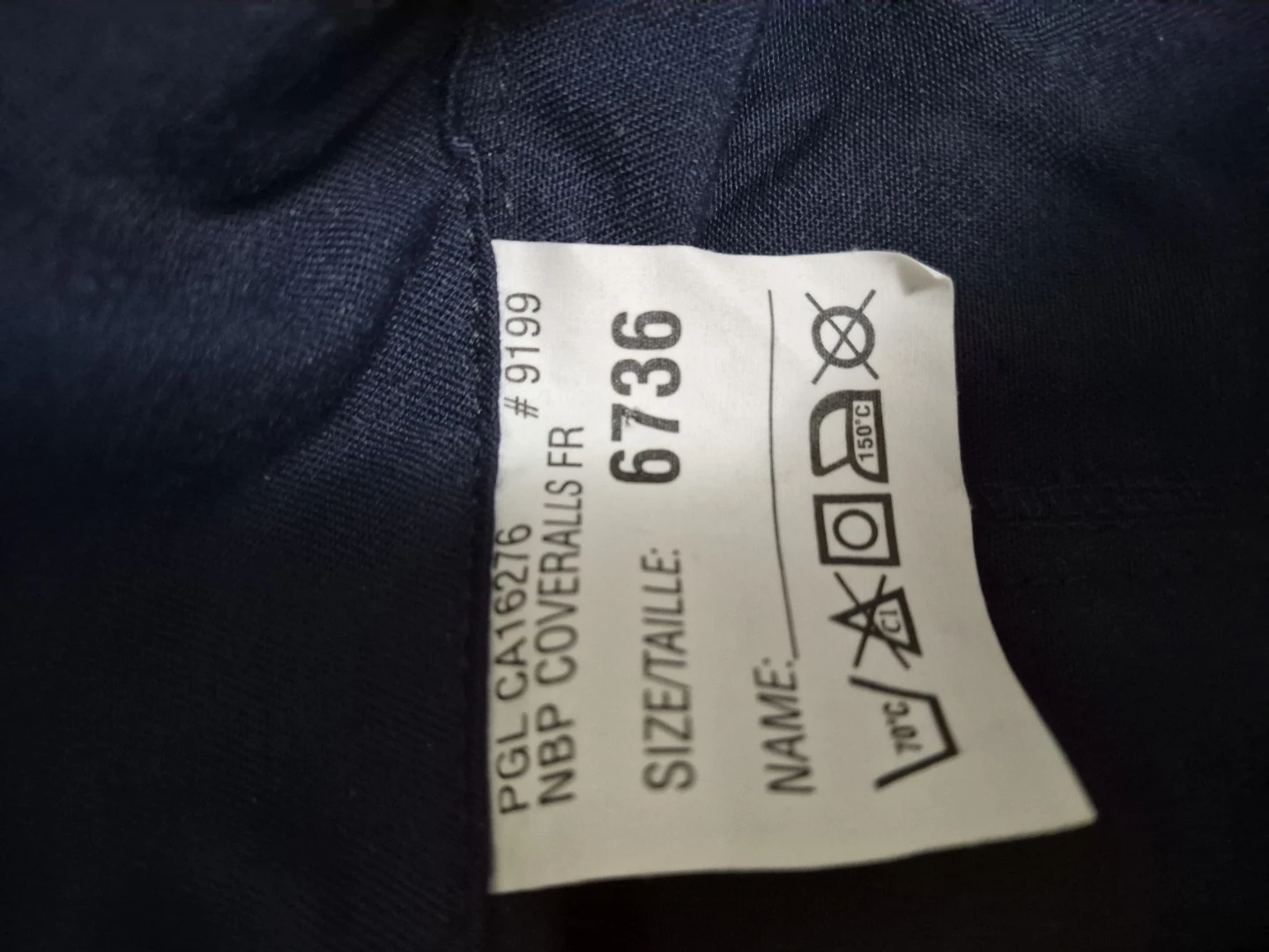 Navy Coveralls Size 6736 - photo 3
