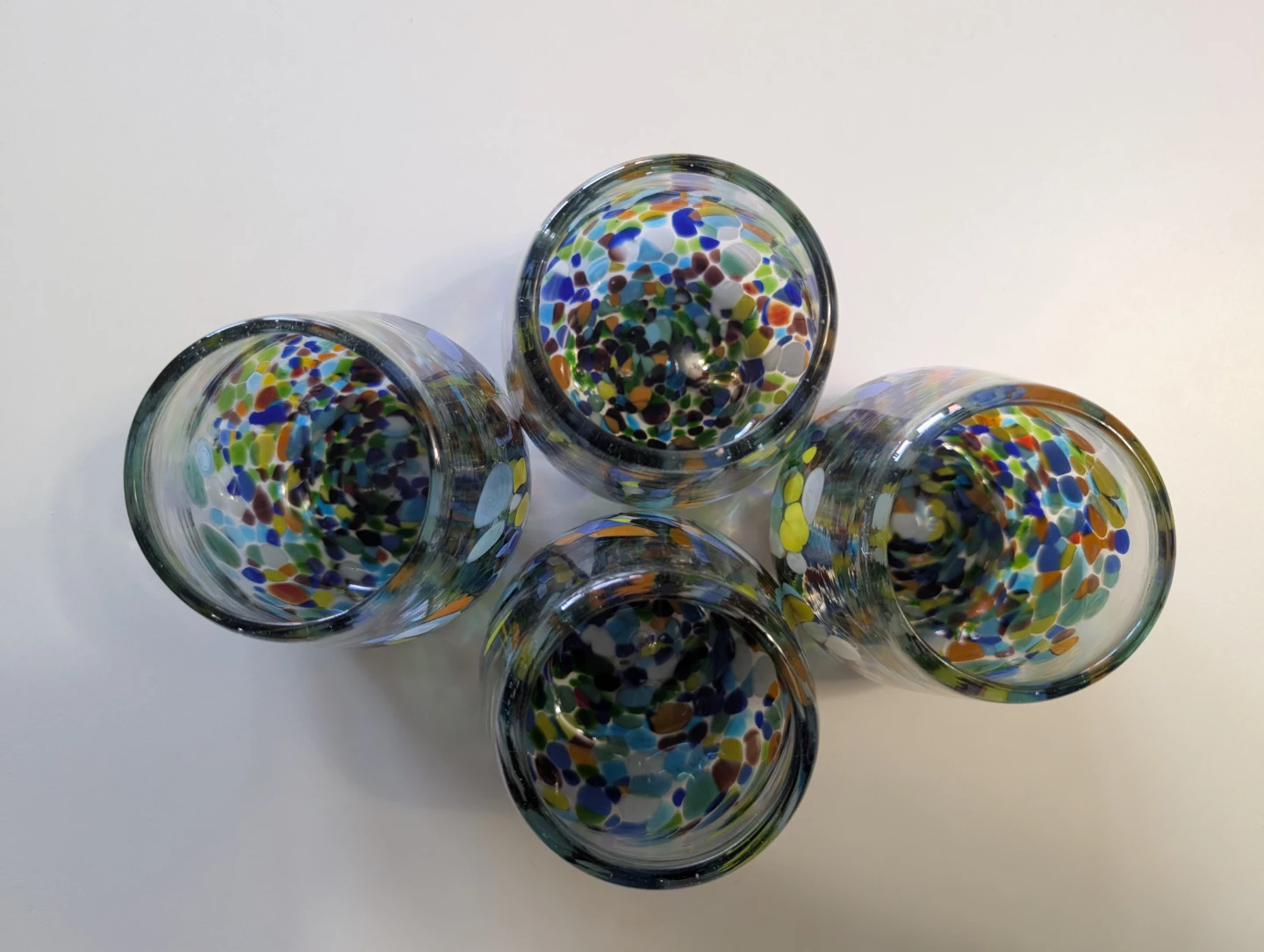 Set of 4 Confetti Blown Glass Tumblers - photo 3