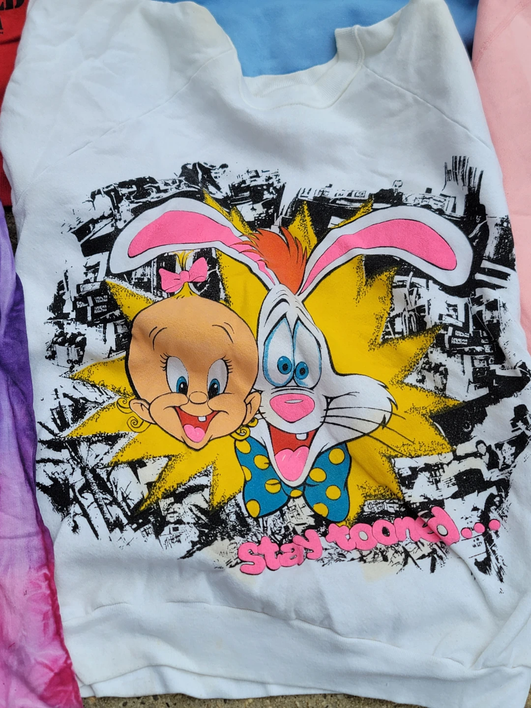 Vintage Toon "Stay Tooned" Graphic Sweatshirt