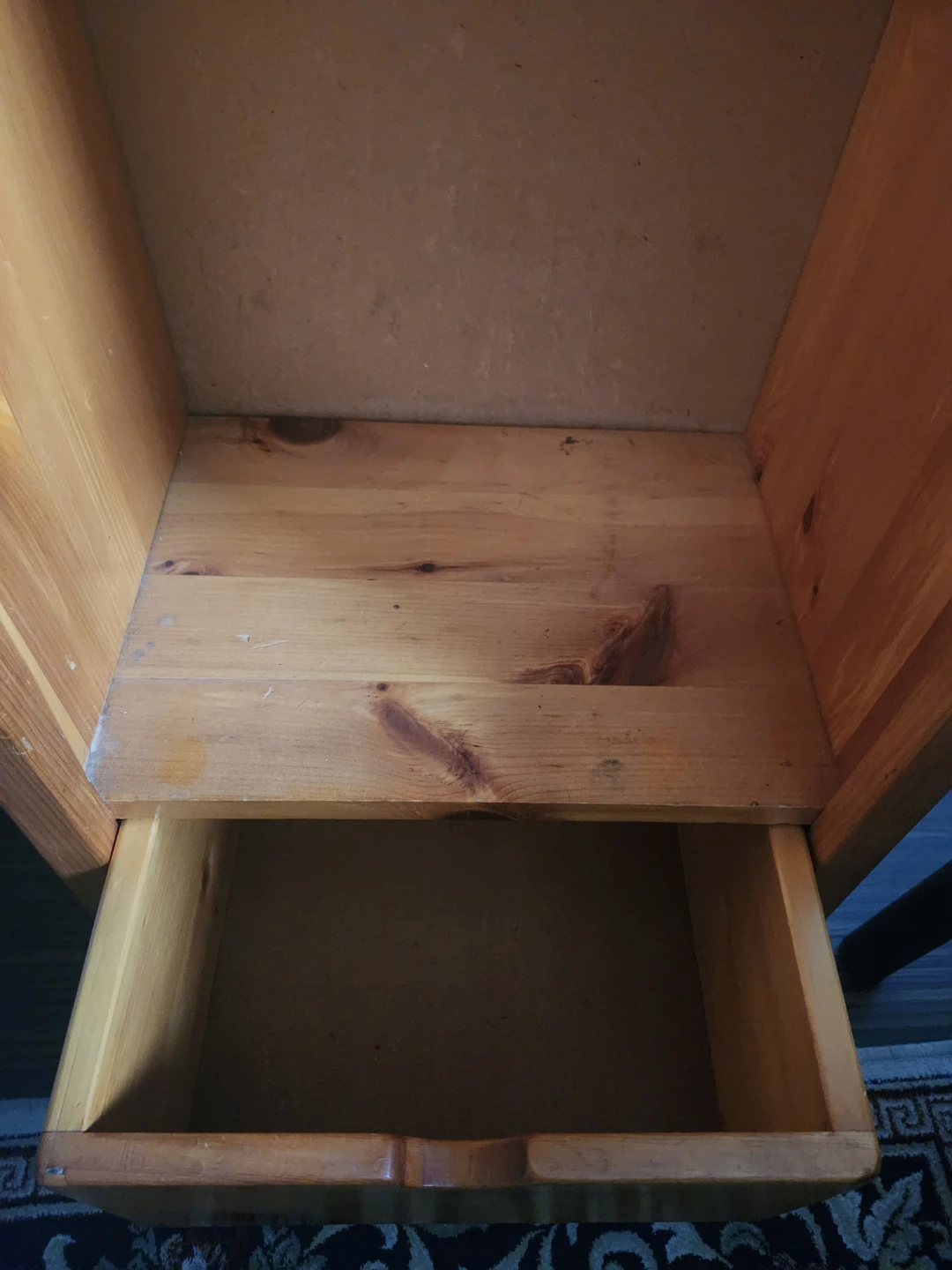 Wooden Narrow Cabinet with Drawer and Hooks - photo 3
