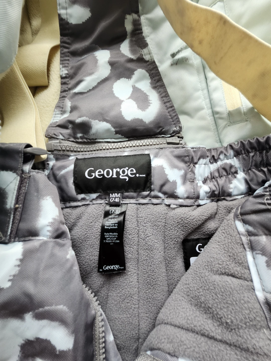 George Kids Snow Suit Set - Blue/Grey Camo - Size M (7-8) - photo 2