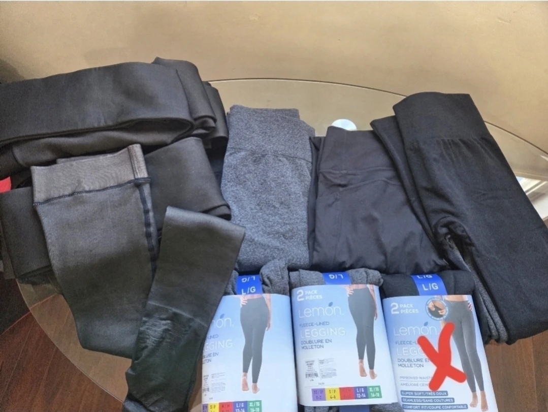 Lemon Fleece-Lined Leggings - 2 Pack