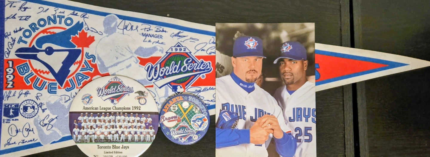 Blue Jays Memorabilia 92 World Series, 97 Roger Clemens Promo.