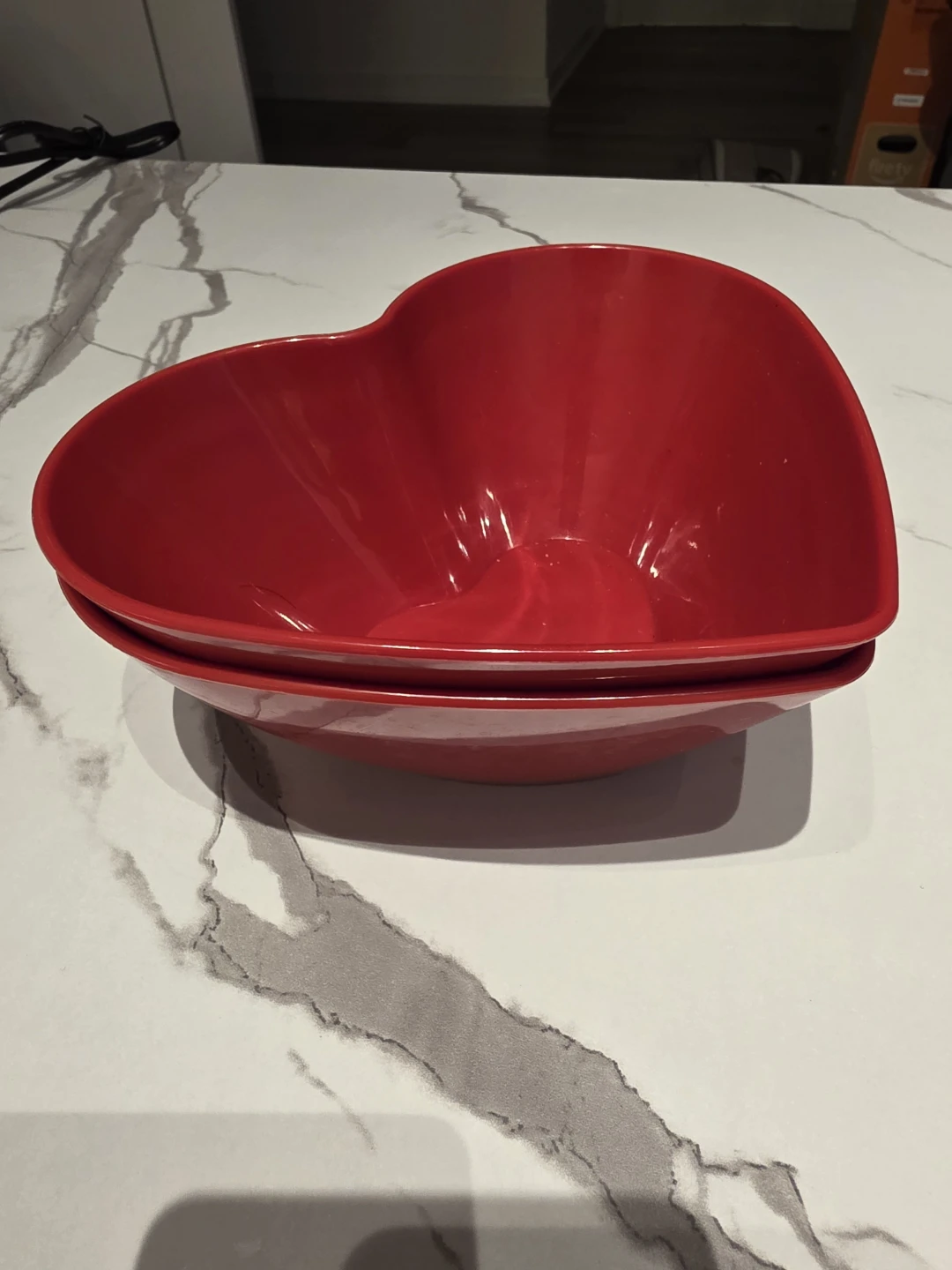 Red Heart Shaped Bowls