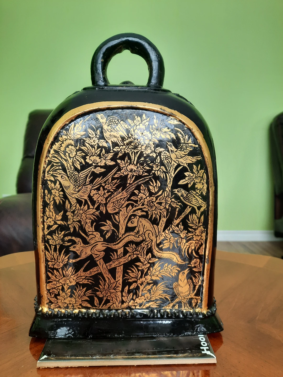 Decorative elephant Bell with Bird and Tree Motif - photo 2