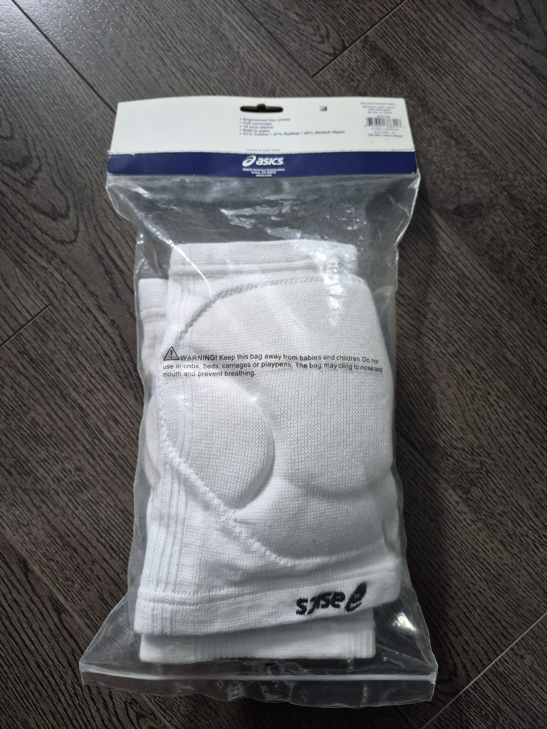 Asics Slider Knee Pad Volleyball White