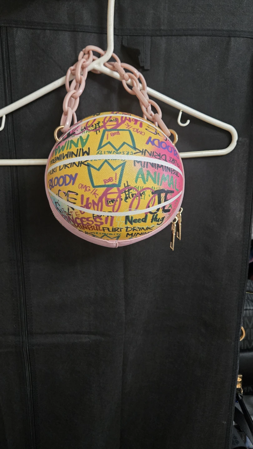 Graffiti Basketball Shaped Purse