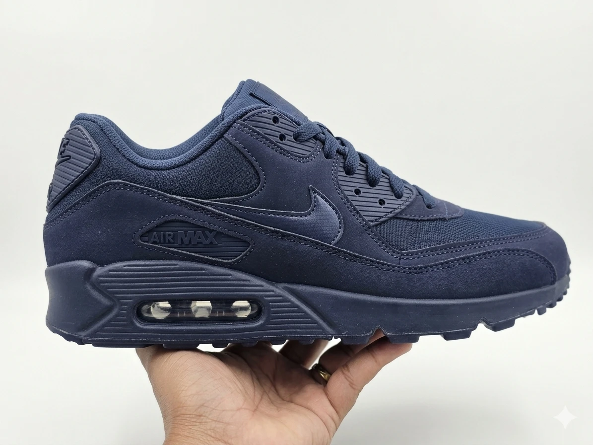 Nike Air Max 90 Navy Blue Men's Sneakers - photo 2