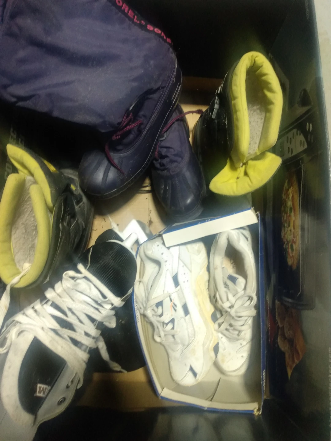 Kids size 5 skate,Sorel Boots, Reebok Sneakers