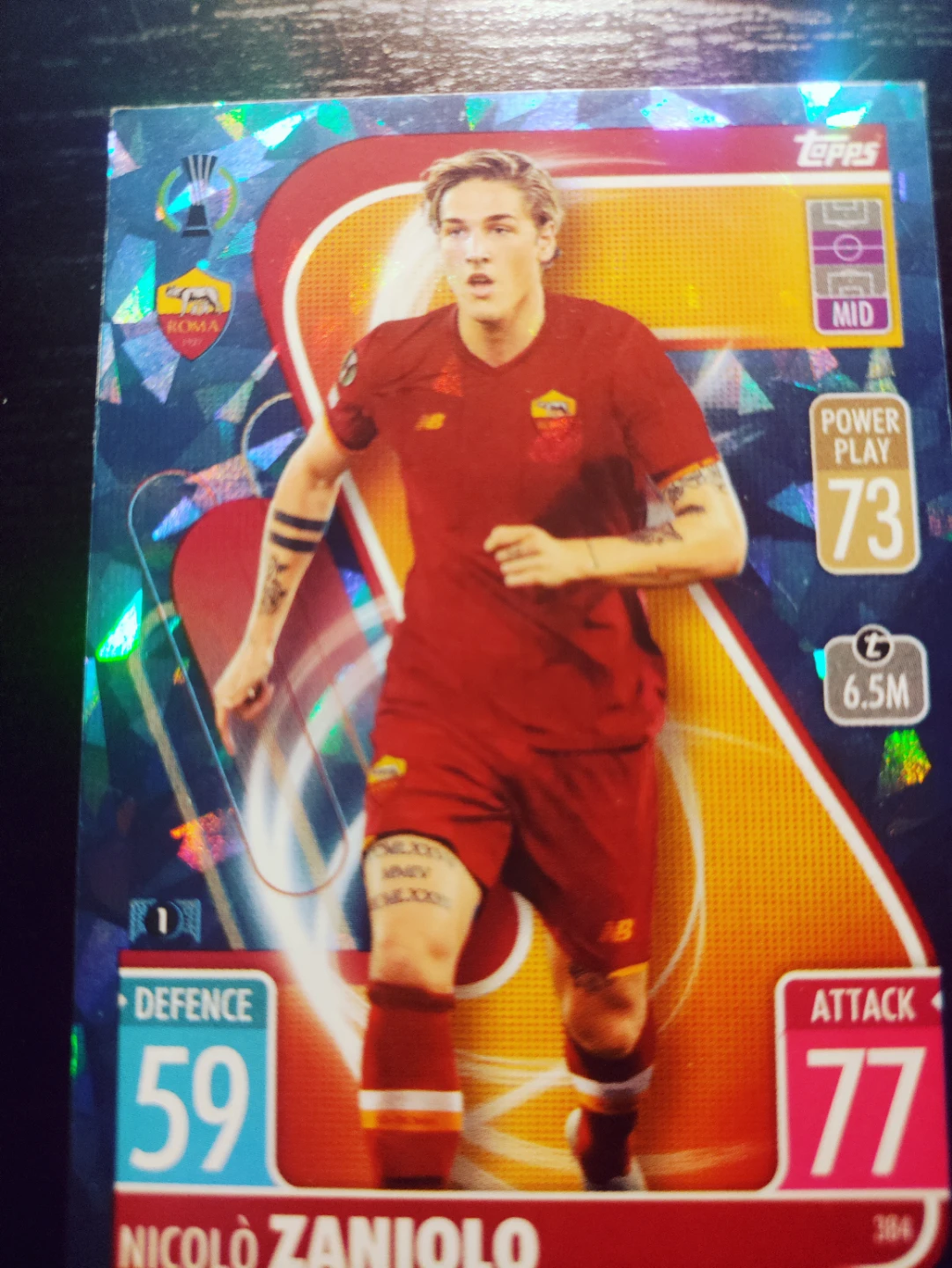 Topps Match Attax 2022-23 Nicolo Zaniolo AS Roma Trading Card
