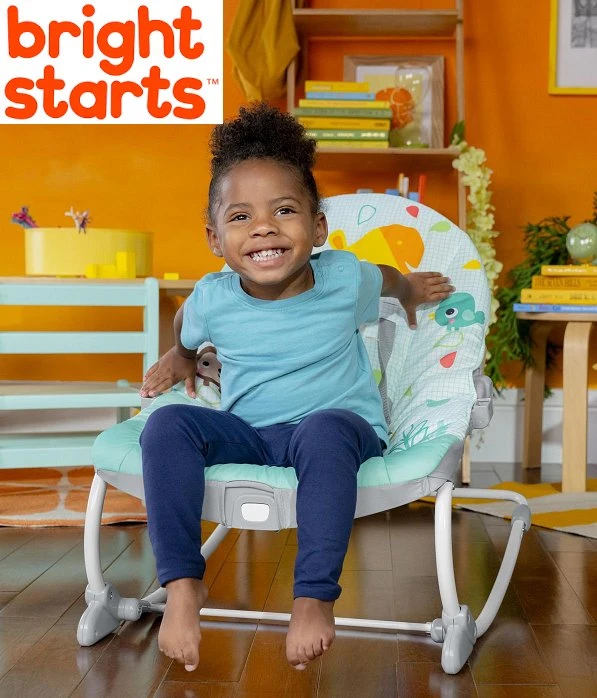 Bright Starts Wild Vibes Vibrating Infant to Toddler Rocker 🤩👶🎶