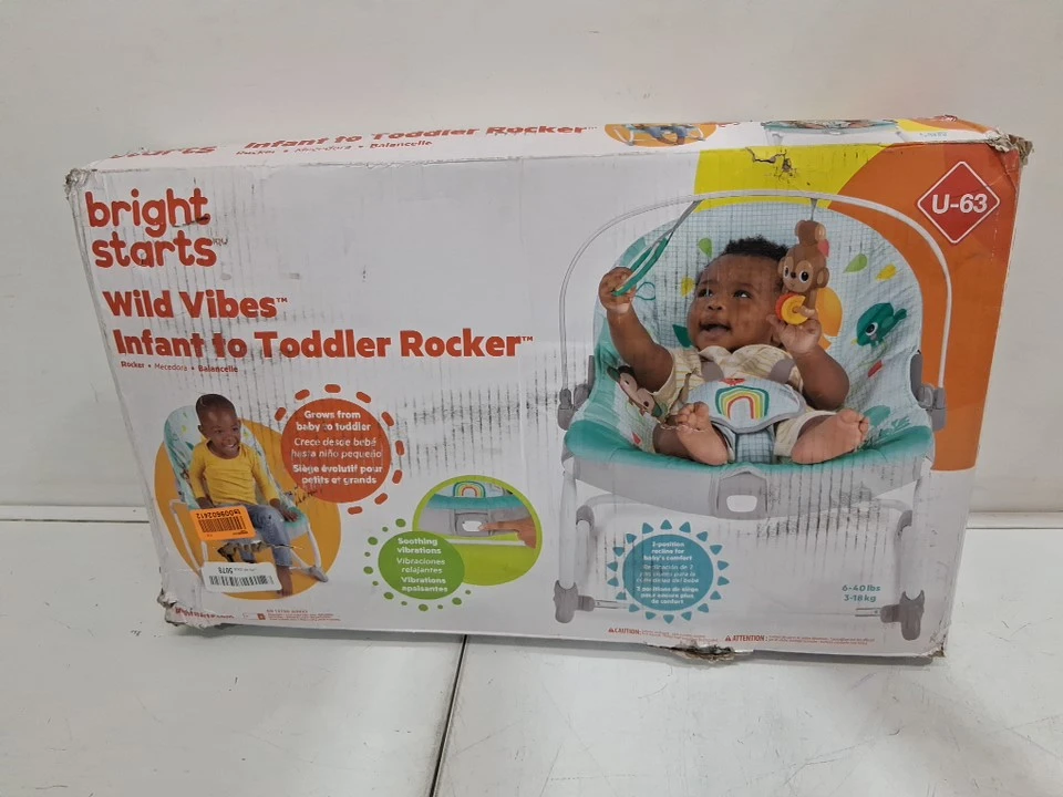 Bright Starts Wild Vibes Vibrating Infant to Toddler Rocker 🤩👶🎶 - photo 2
