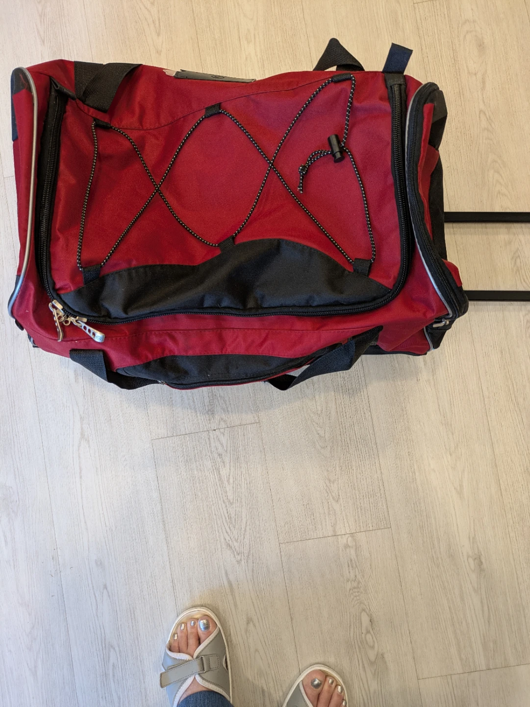 Red and Black Rolling Duffle Bag - photo 5