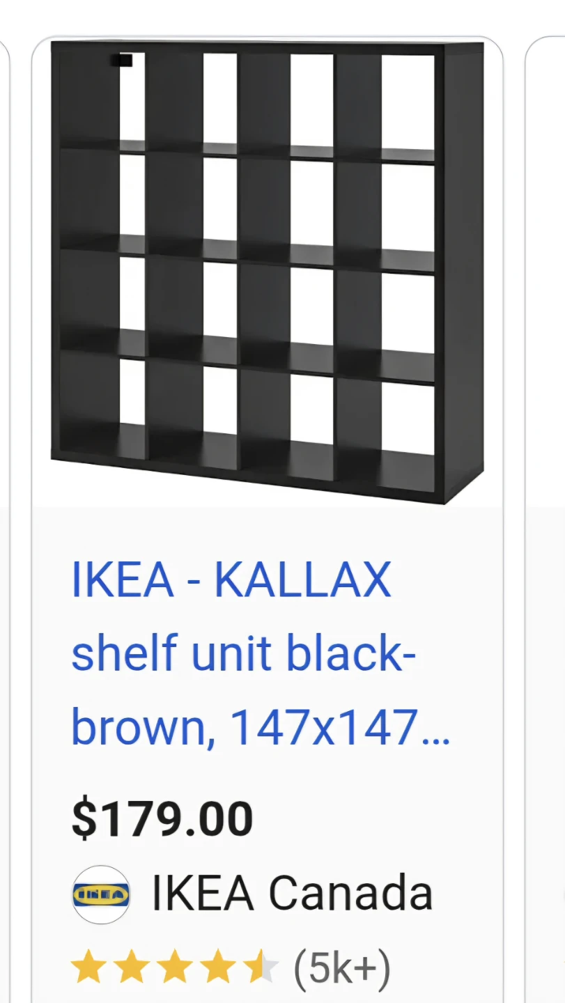 IKEA KALLAX Shelf Unit - Black-Brown - photo 4