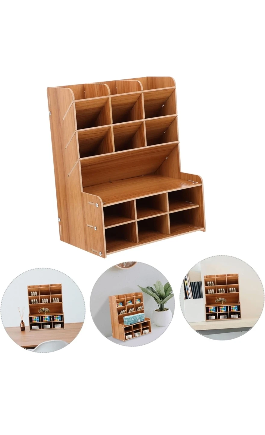 Wooden Desk Organizer for Stationery - photo 5