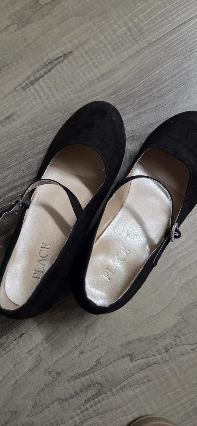 The Children's Place Black Suede Mary Jane Shoes