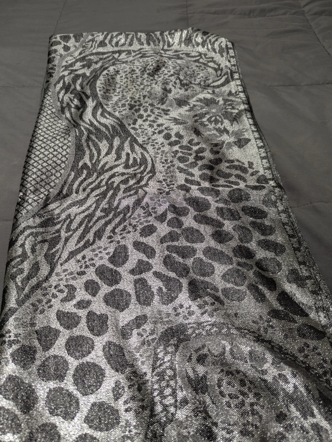 Silver Animal Print Scarf/Shawl - photo 2