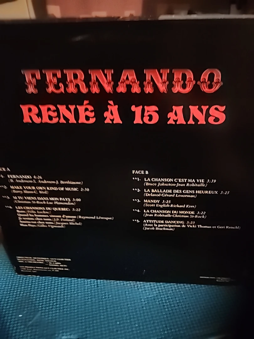 Fernando Rene A 15 Ans Vinyl Record - photo 2