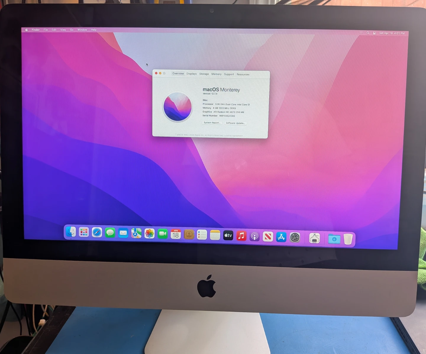 21.5" iMac, Core i3 Processor, macOS Monterey