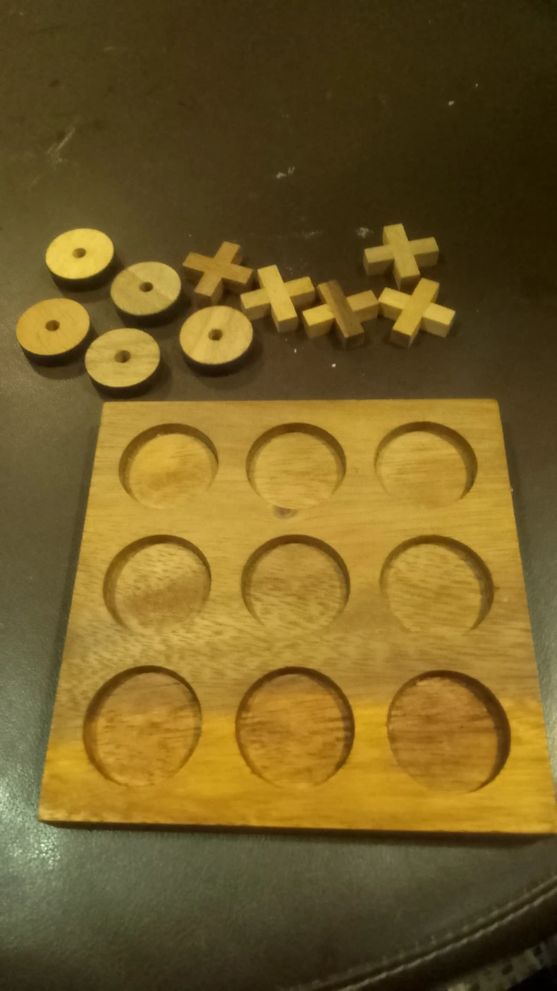 Wooden Tic Tac Toe Game Set - photo 2