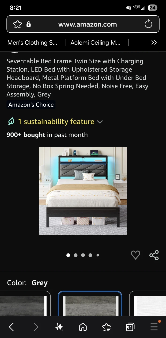 Twin Size No Drawer Bed Frame