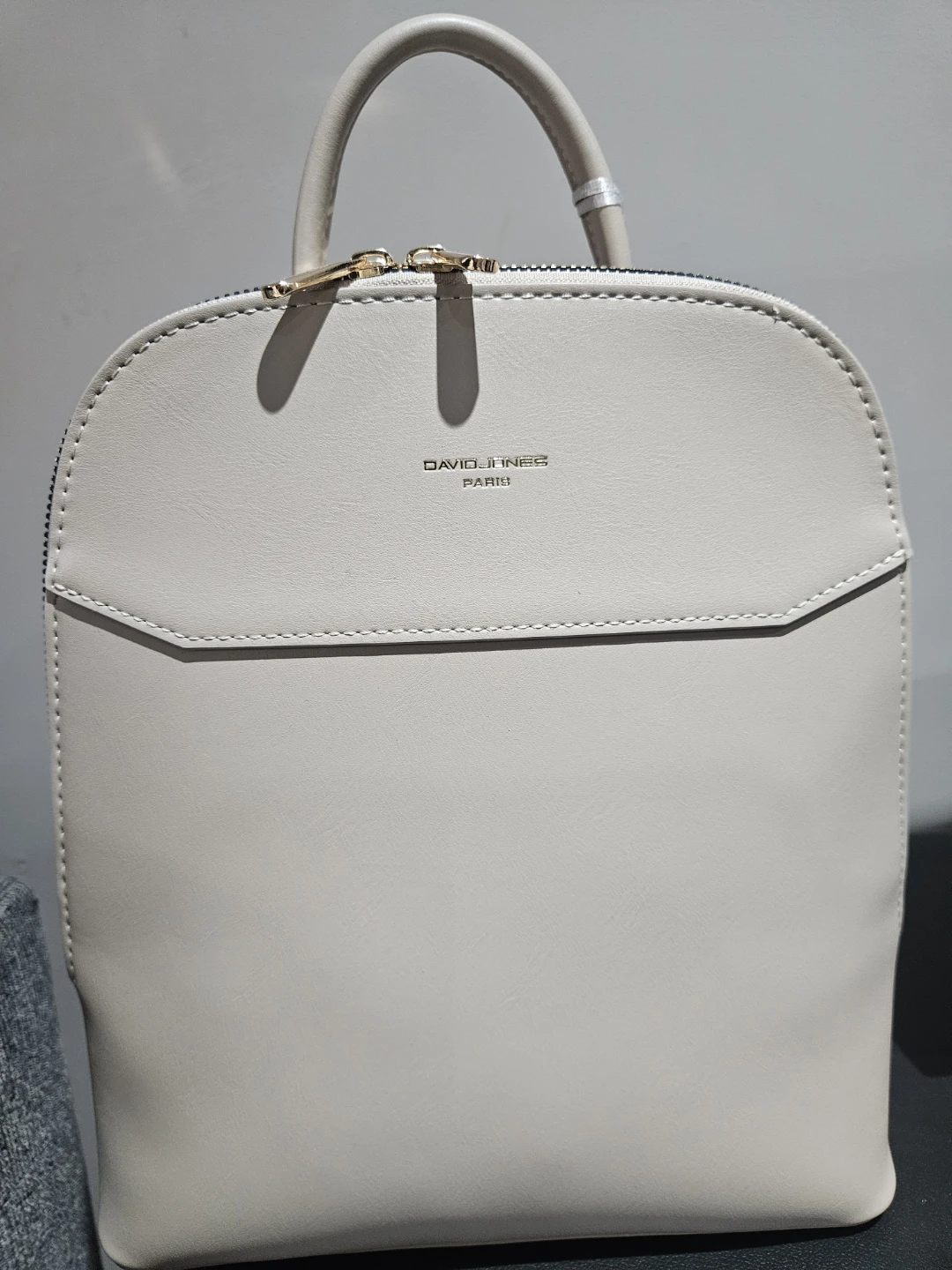 David Jones Paris Beige Backpack