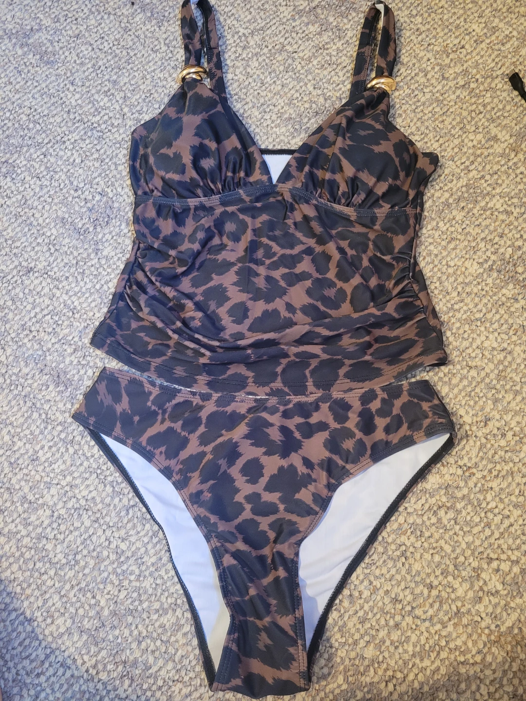 Leopard Print Tankini Swimsuit
