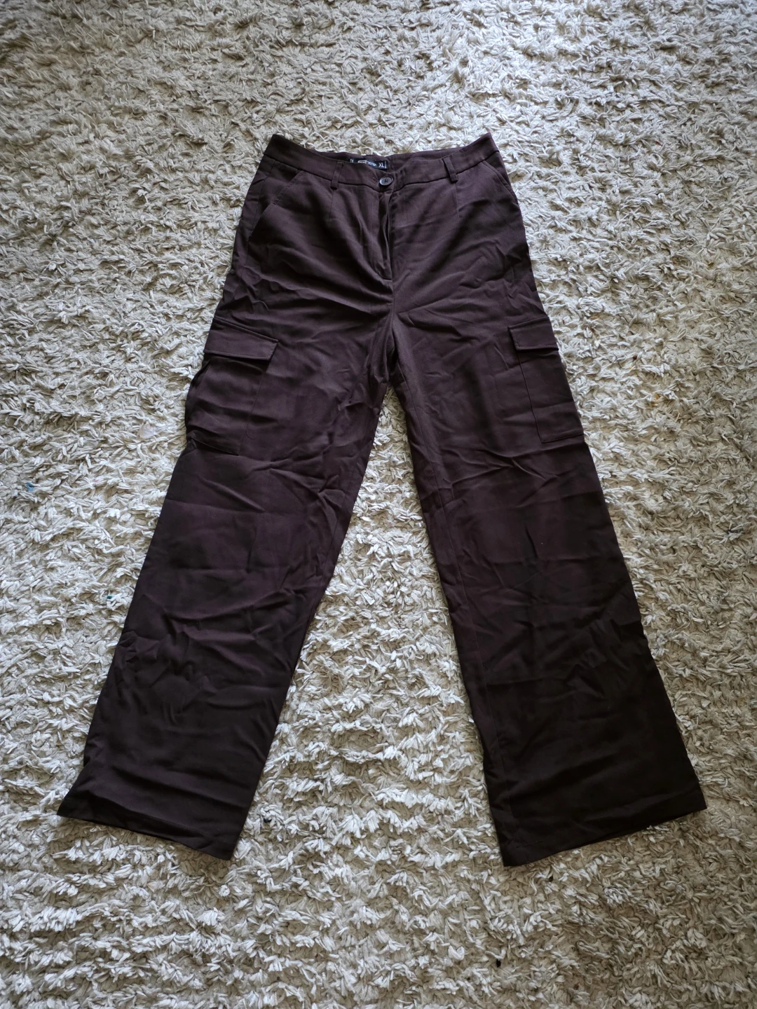 B.SISTER Cargo Pants - Dark Brown, Size XL