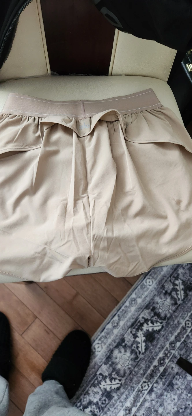 Alo Yoga Match Point Shorts - Beige, Size M