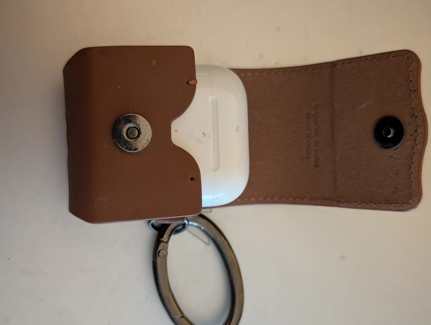 Apple AirPods 2nd Gen Case with Spigen Brown Leather Cover - photo 4