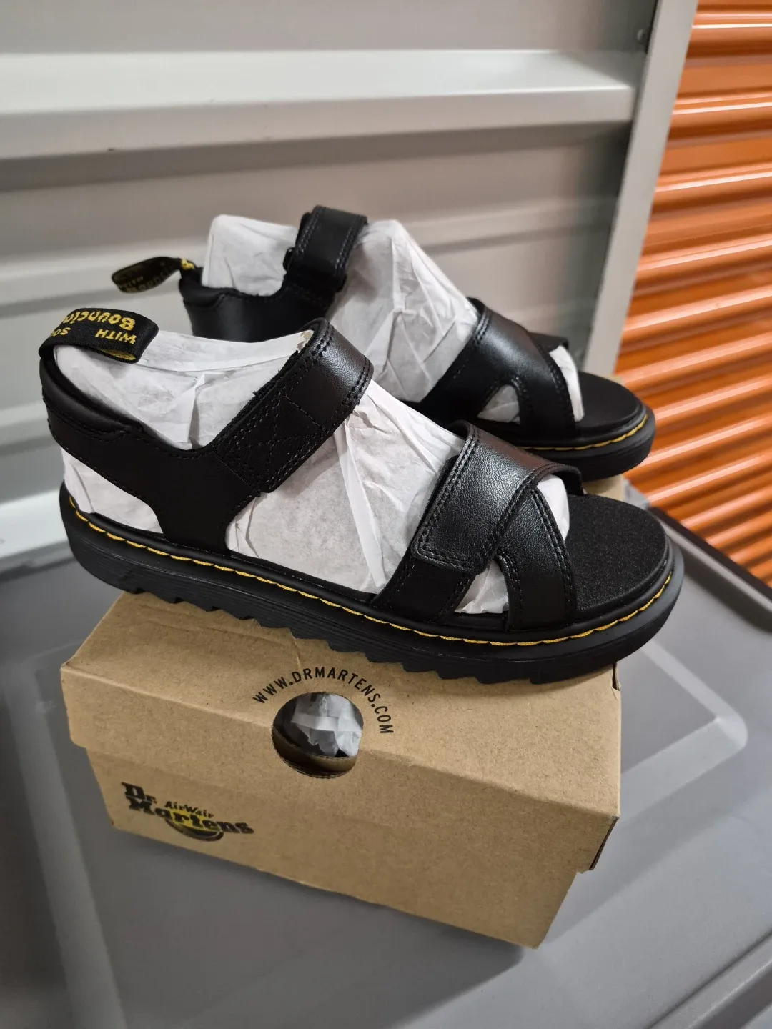 Dr. Martens Vossie Y Black Leather Strap Sandals - photo 4