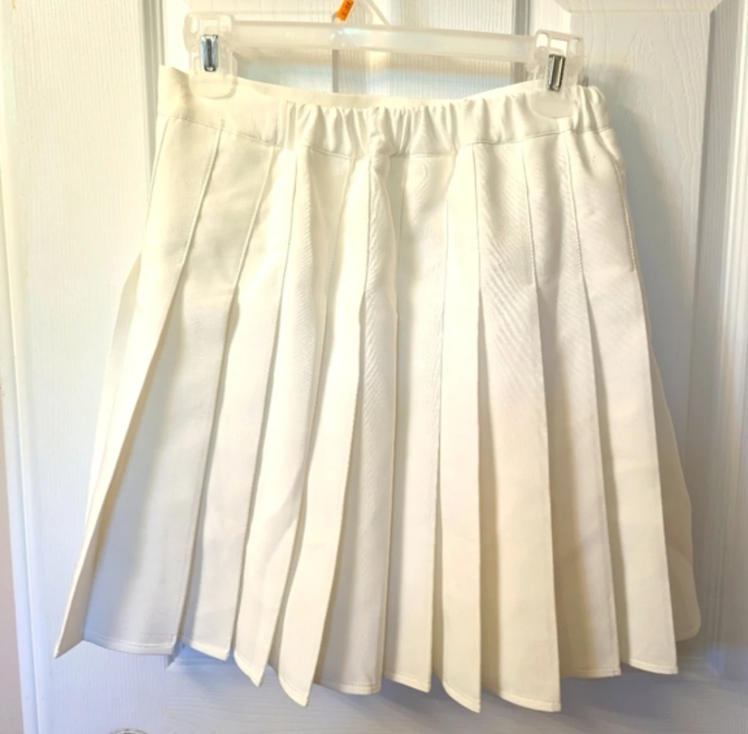 White Pleated Skirt - Size L - photo 2