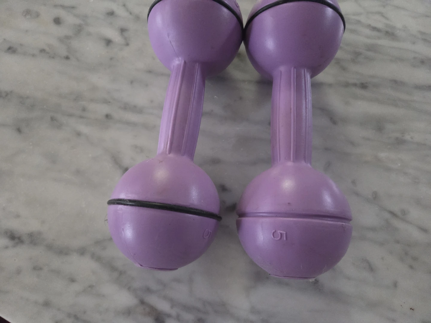 Pair of 5 lb Dumbbells - Purple - photo 2
