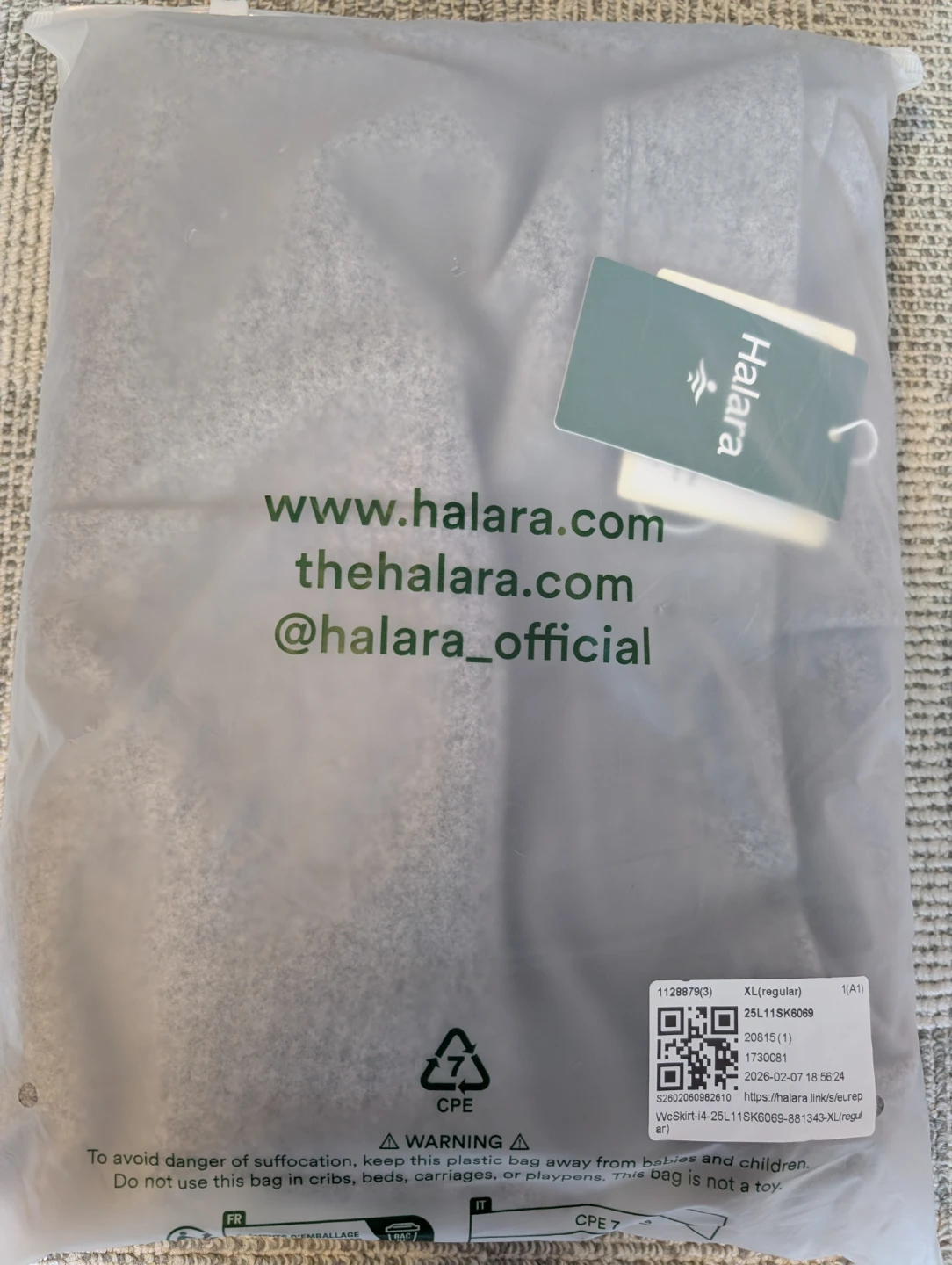 Halara High Waisted Fleece Midi A-line Skirt Charcoal Grey XL - photo 4