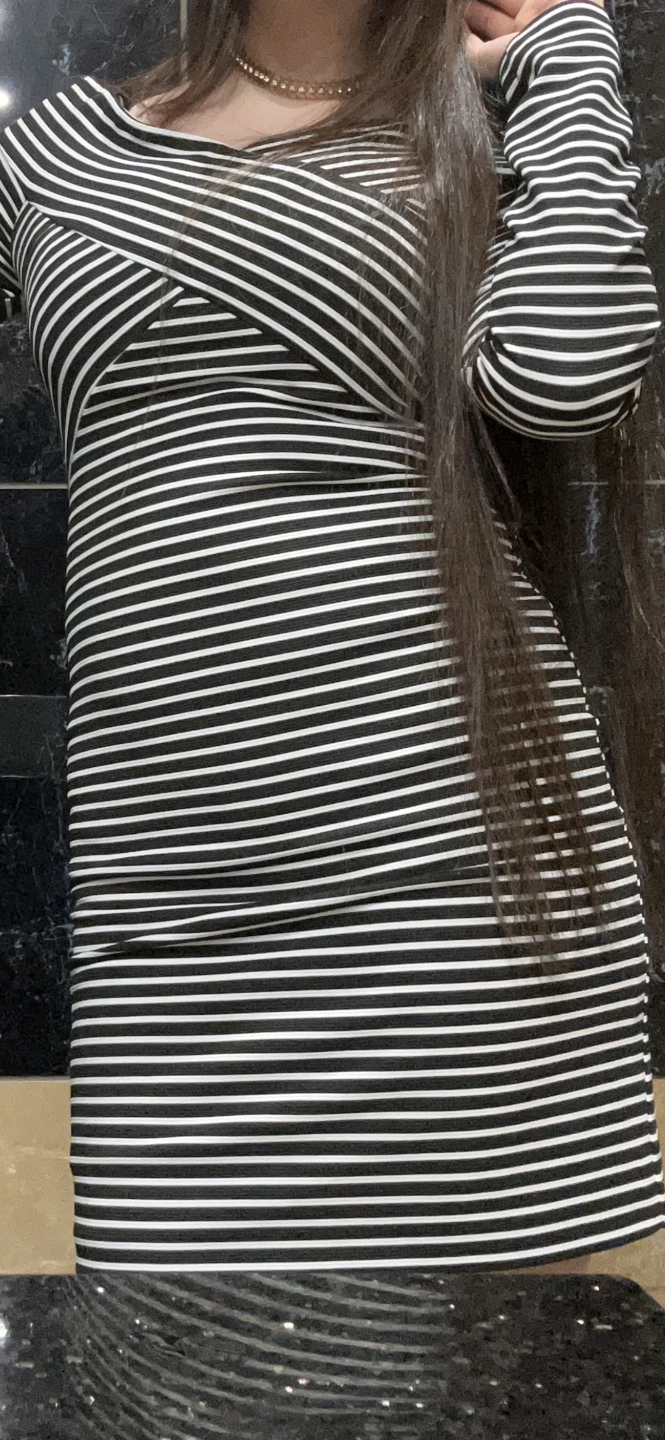 Striped Long Sleeve Mini Dress - photo 2