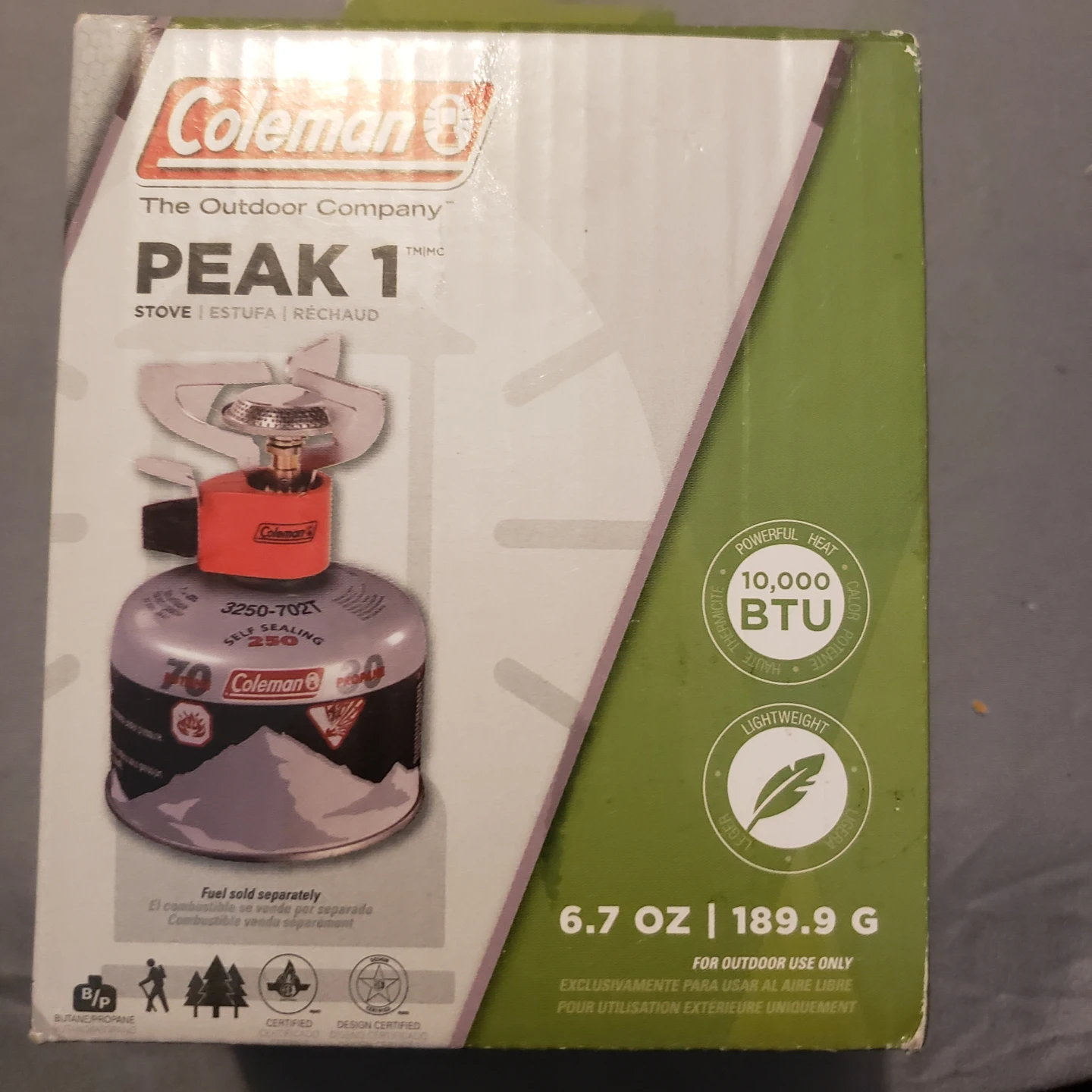 Coleman Peak 1 Stove Fuel Canister 6.7 OZ