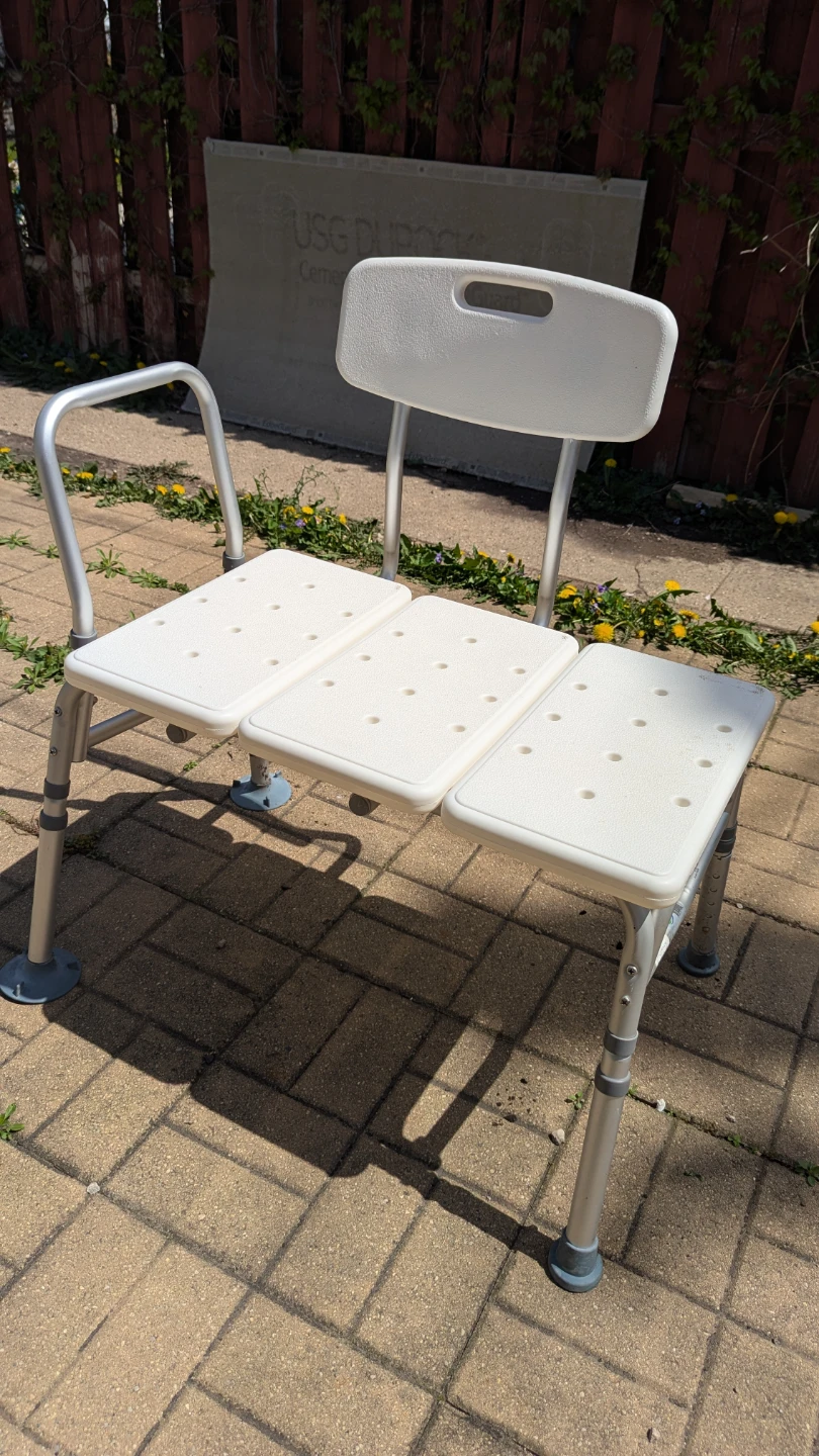 Bath Shower Chair Adjustable with Back and Arms