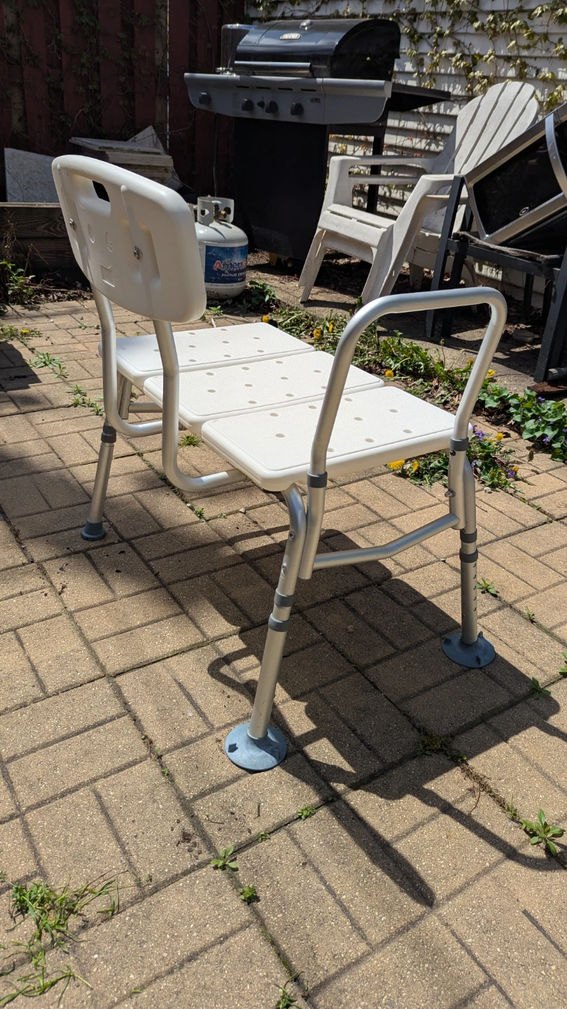 Bath Shower Chair Adjustable with Back and Arms - photo 3