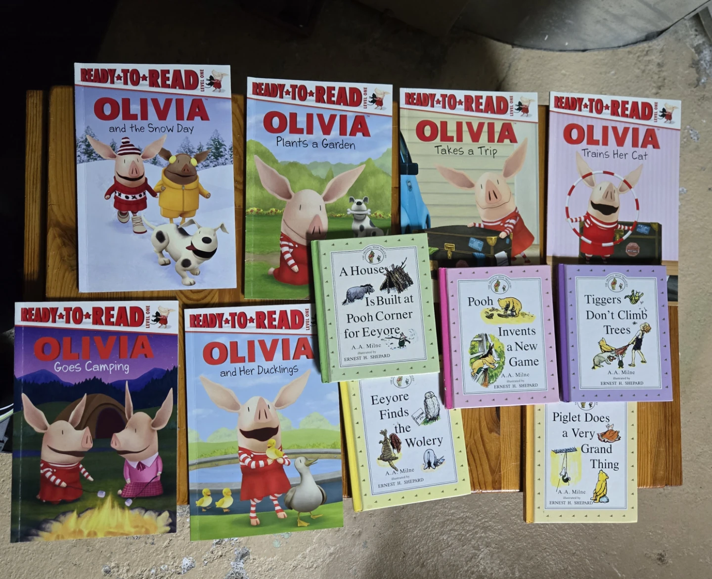 Collection of 9 Olivia and Winnie the Pooh Ready-to-Read Books