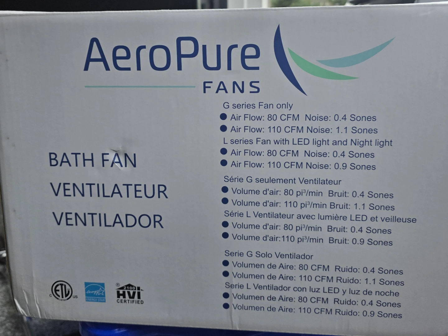 AeroPure ABF110 G15 ORB Bath Fan - photo 2