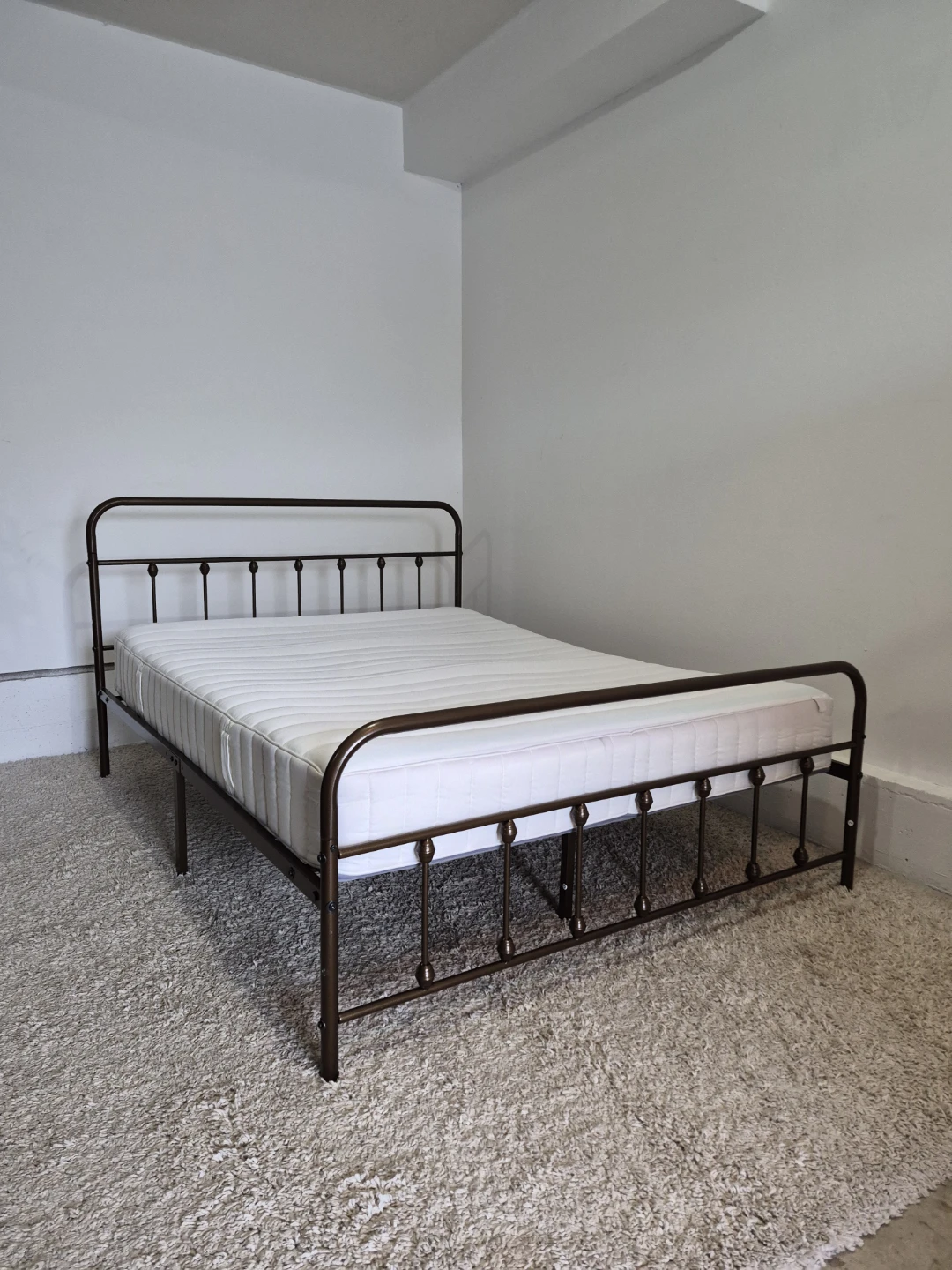 Queen Size Bedframe and Ikea Valevag Mattress Like New - photo 2