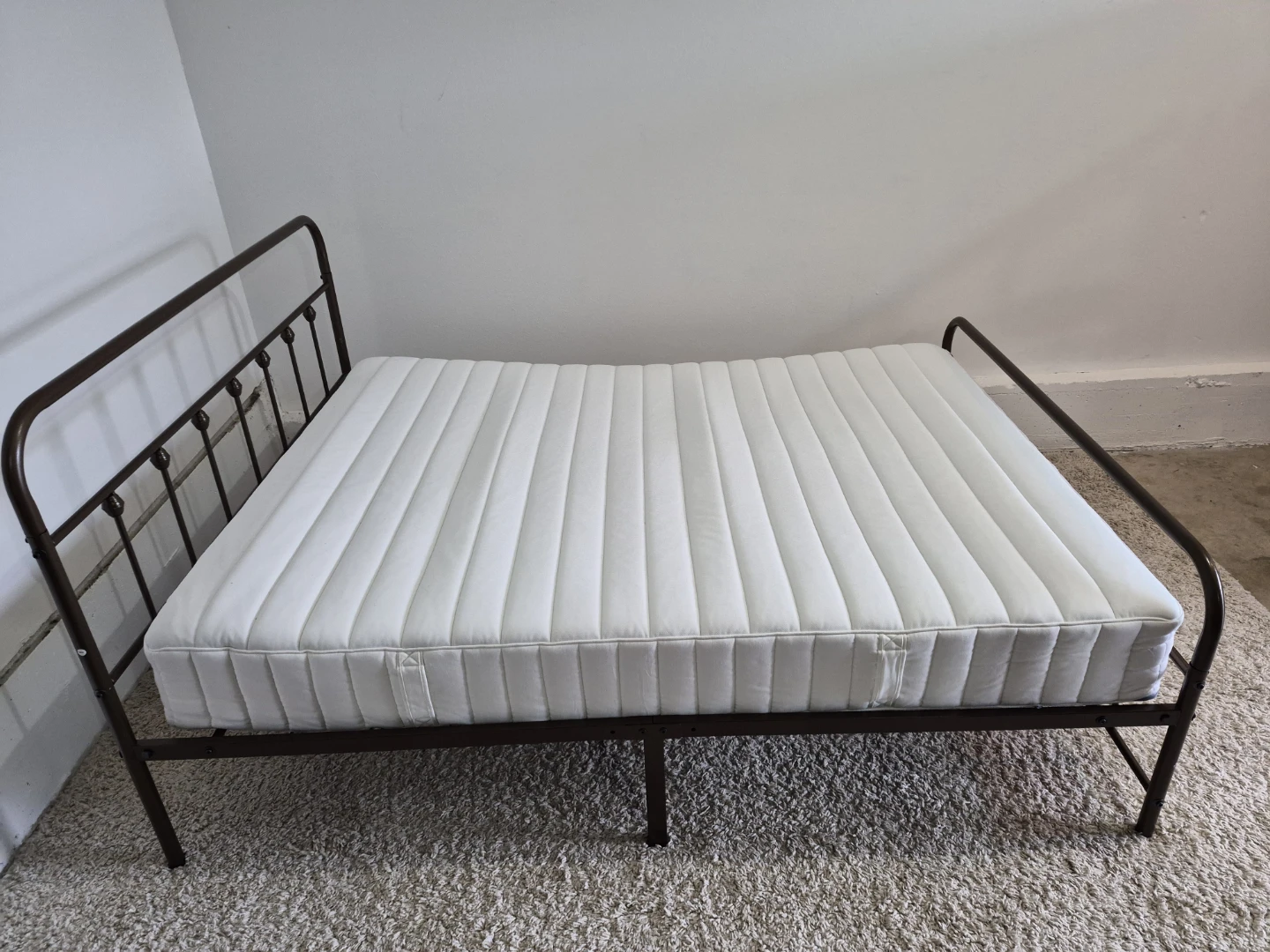 Queen Size Bedframe and Ikea Valevag Mattress Like New - photo 5