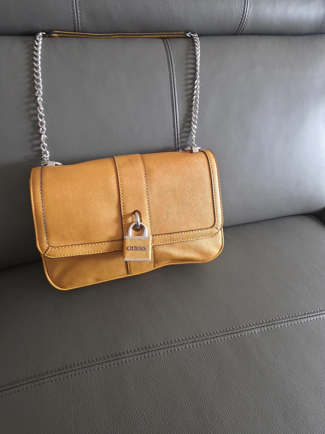 Guess Mustard Yellow Shoulder Bag - photo 2