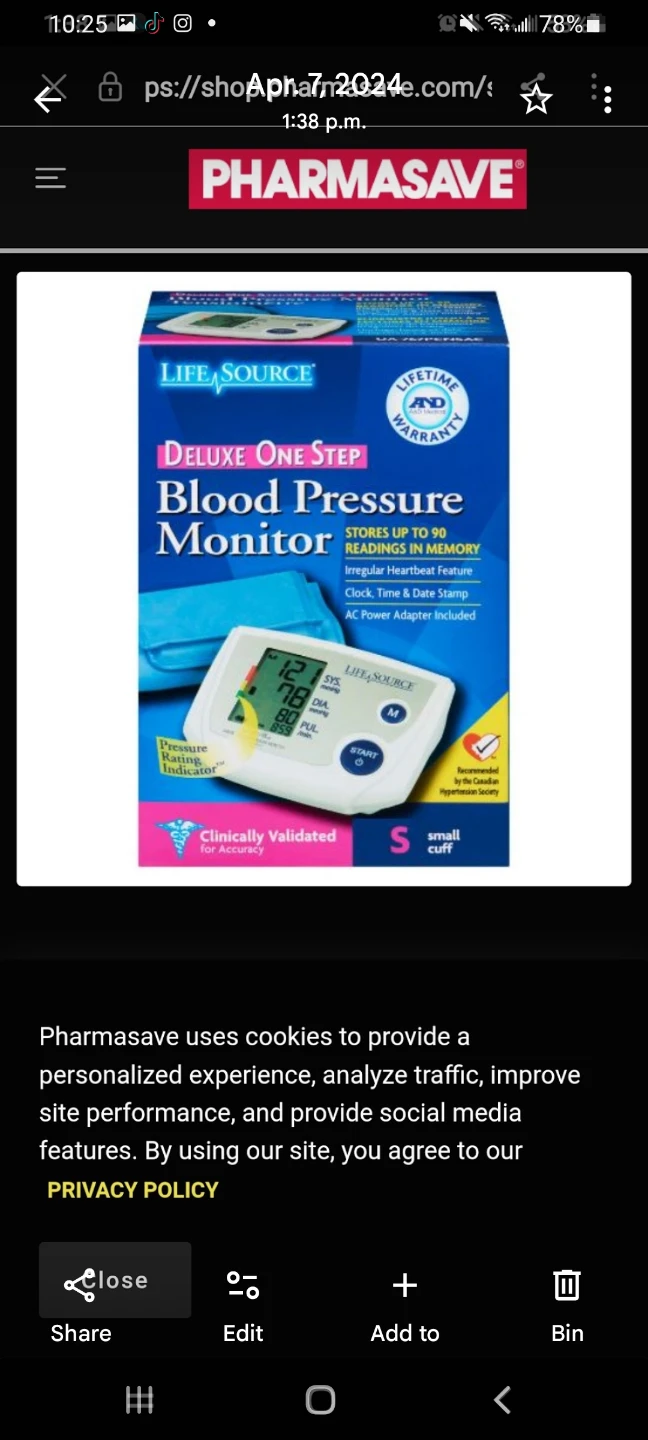 Life Source Deluxe One Step Blood Pressure Monitor - photo 3