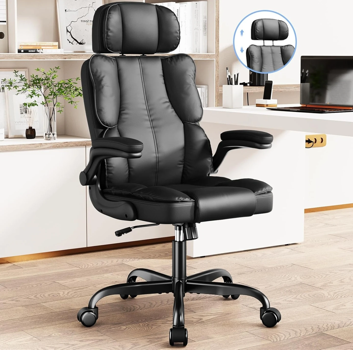 Assembled Brand New : Black Ergonomic Office Chair