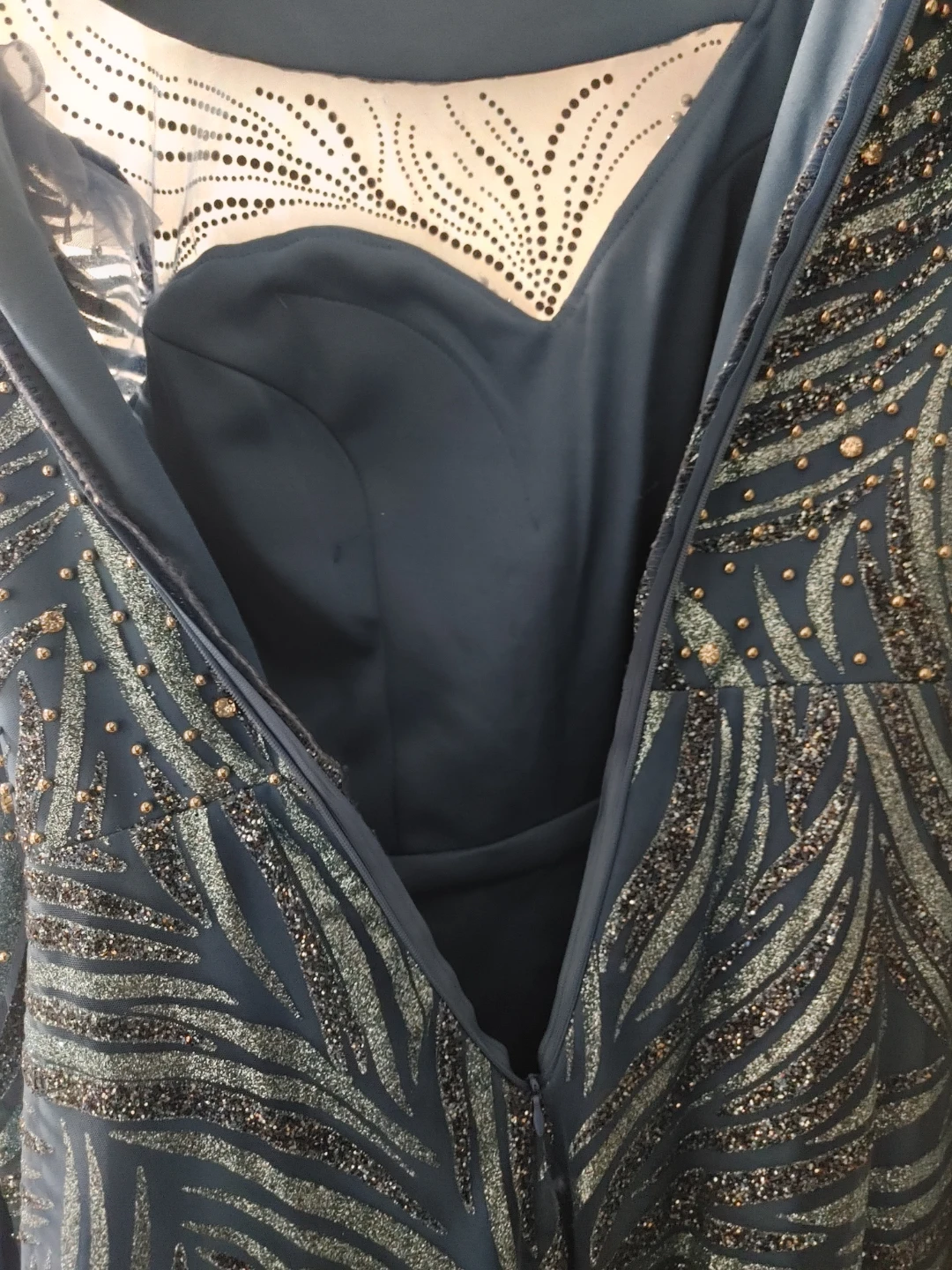 Fancy Leonessa Blue Embellished Gown Size 40. Perfect for prom!! - photo 5