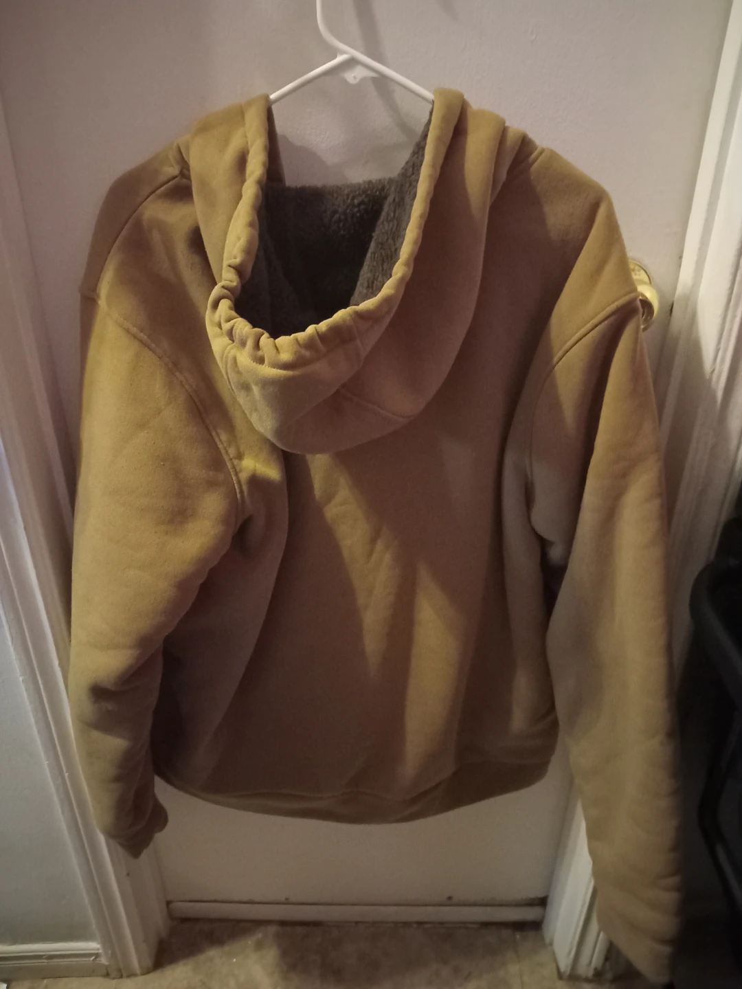 Men's Polo Tan Sherpa Lined Zip-Up Hoodie - XL - photo 2