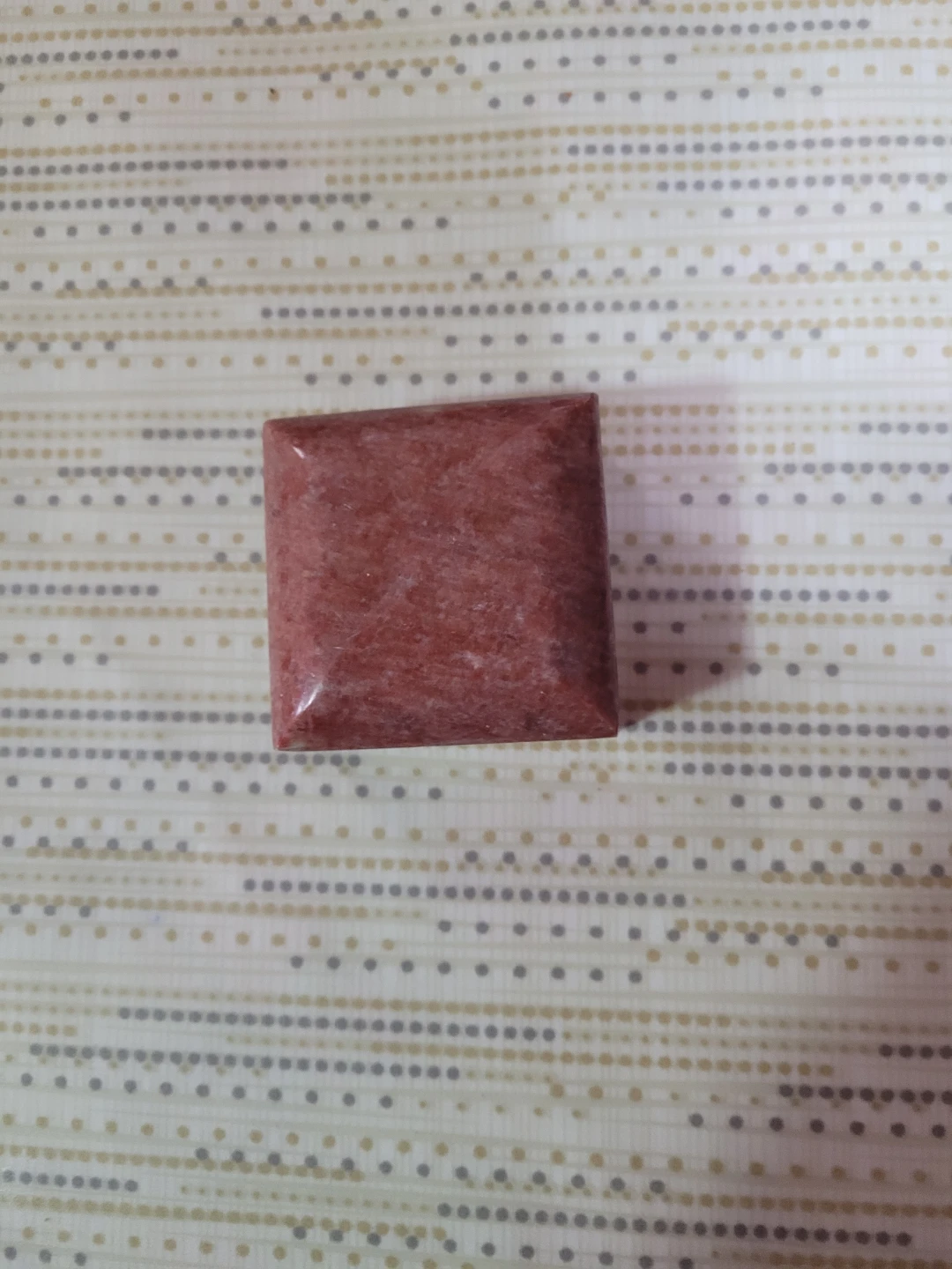 Small Red Stone Trinket Box